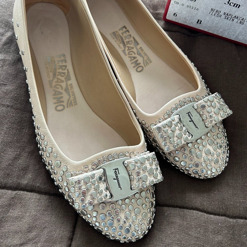Ferragamo Studded Vera Flats